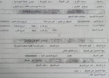 رسالة من لبنى صابر الى وزارة الشؤون الإجتماعية المصرية