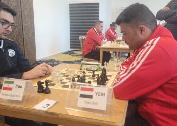 في منافسات اليوم الثاني اليمني (وليد همدان) يحقق مفاجاة البطولة بفوزه على المصنف الأول في بطولة آسيا والمحيط الهادي لشطرنج الصم